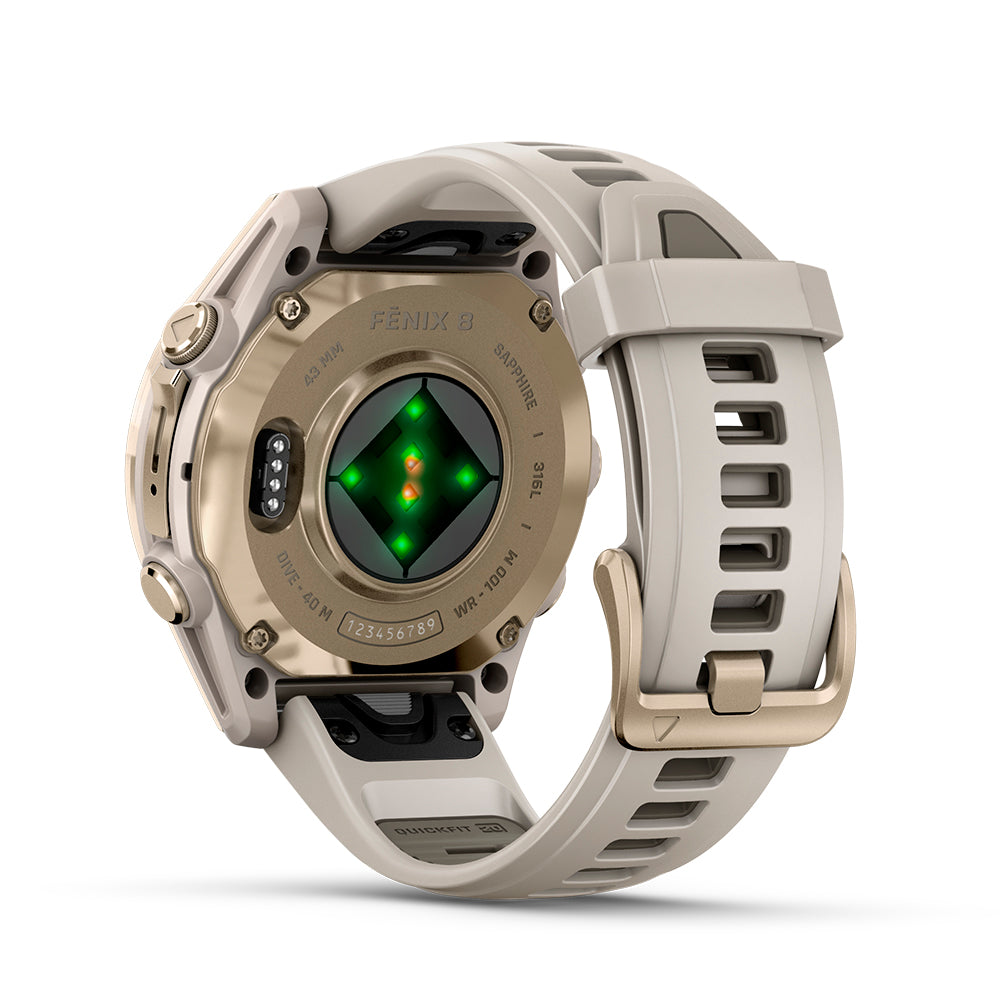 Relógio Garmin Fênix ® 8S Safira Ouro e Cinza