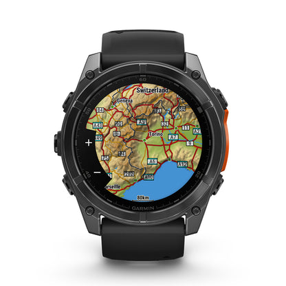Relógio Garmin Fênix ® 8X Cinza Ardósia e Preto
