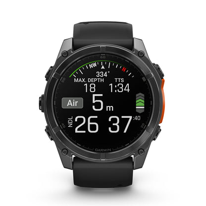 Relógio Garmin Fênix ® 8X Cinza Ardósia e Preto