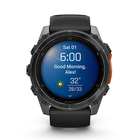 Relógio Garmin Fênix ® 8X Cinza Ardósia e Preto