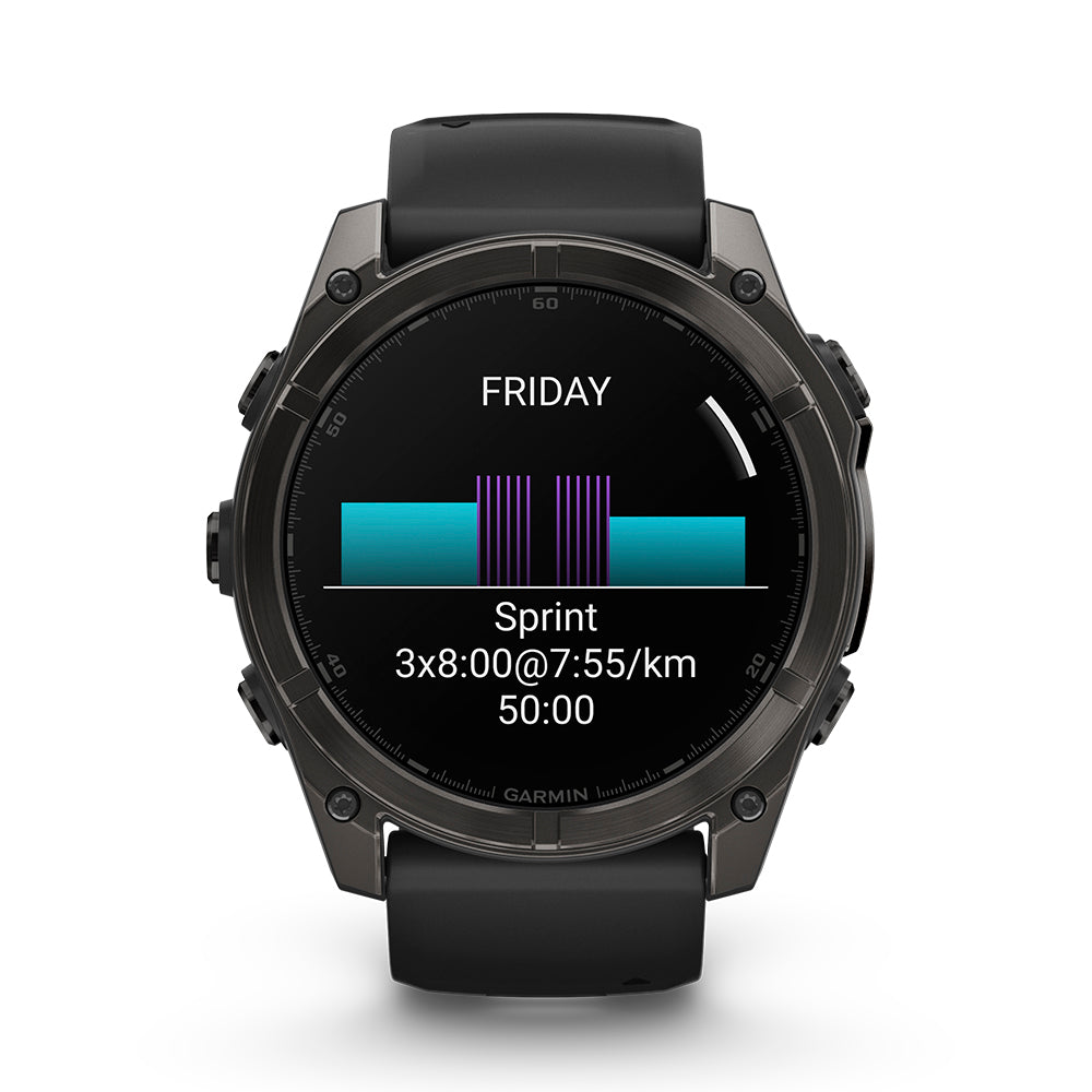 Relógio Garmin Fênix ® 8X Safira Cinza Carbono e Preto