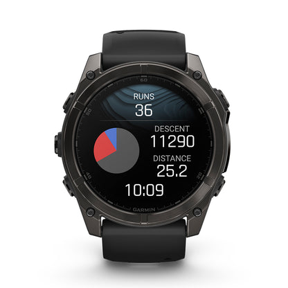 Relógio Garmin Fênix ® 8X Safira Cinza Carbono e Preto