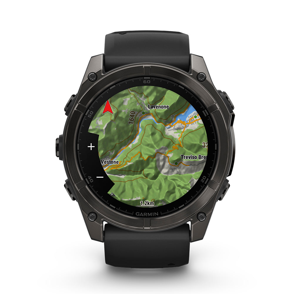 Relógio Garmin Fênix ® 8X Safira Cinza Carbono e Preto