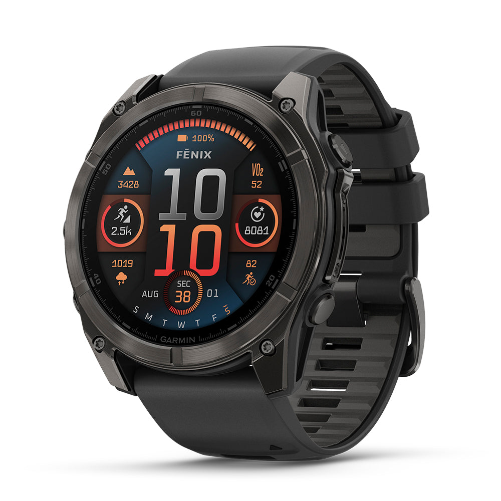 Relógio Garmin Fênix ® 8X Safira Cinza Carbono e Preto