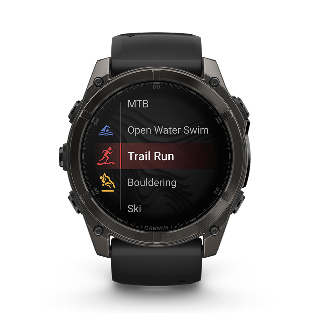 Relógio Garmin Fênix ® 8X Safira Cinza Carbono e Preto