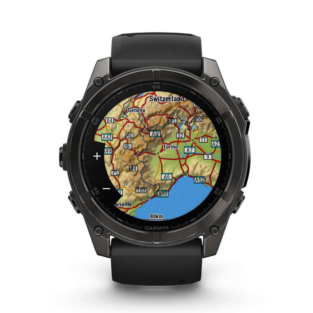 Relógio Garmin Fênix ® 8X Safira Cinza Carbono e Preto