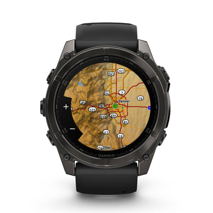 Relógio Garmin Fênix ® 8X Safira Cinza Carbono e Preto