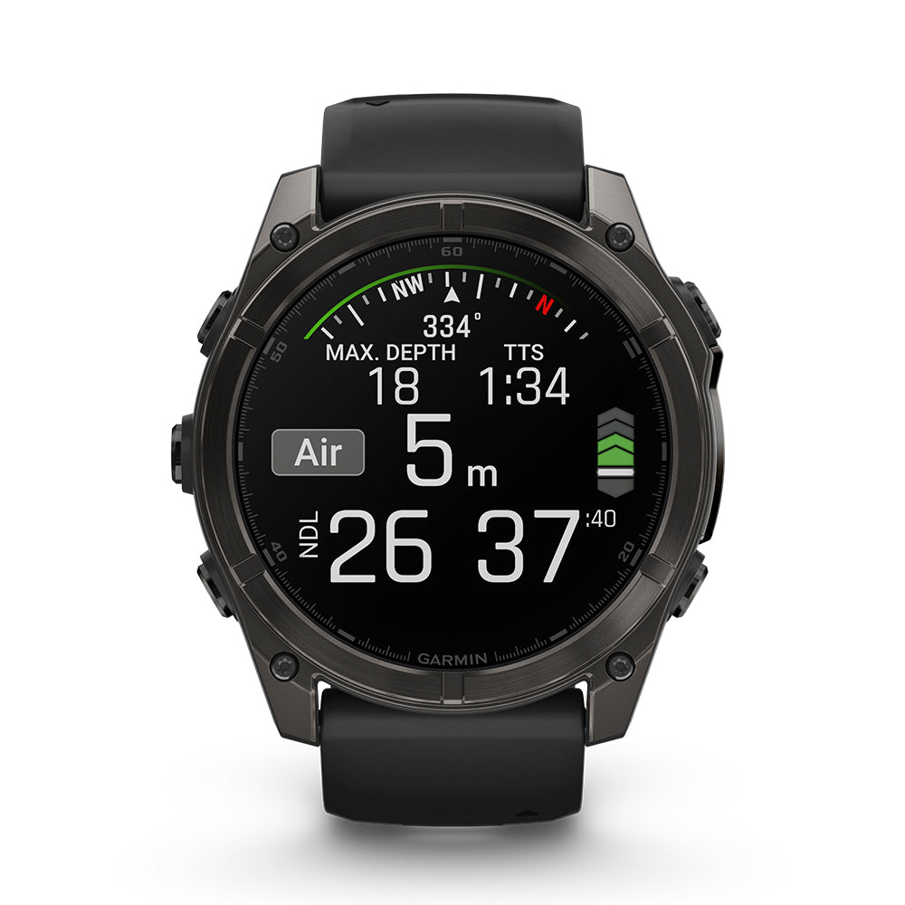 Relógio Garmin Fênix ® 8X Safira Cinza Carbono e Preto