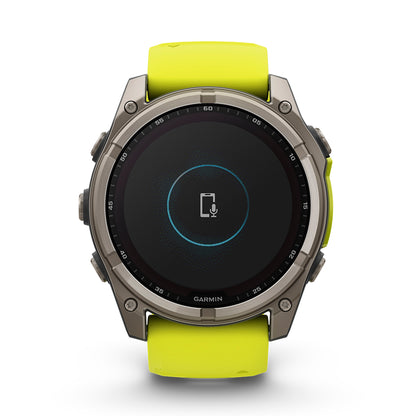 Relógio Garmin Fênix ® 8X Safira Solar Titânio e Amarelo