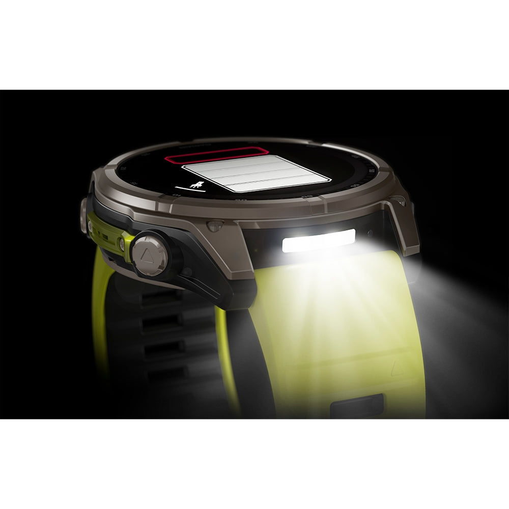 Relógio Garmin Fênix ® 8X Safira Solar Titânio e Amarelo