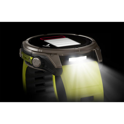 Relógio Garmin Fênix ® 8X Safira Solar Titânio e Amarelo