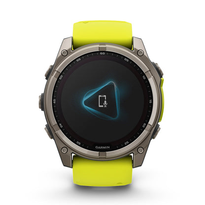 Relógio Garmin Fênix ® 8X Safira Solar Titânio e Amarelo