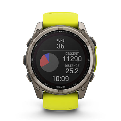Relógio Garmin Fênix ® 8X Safira Solar Titânio e Amarelo