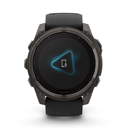 Relógio Garmin Fênix ® 8X Safira Solar Titânio Cinza Carbono e Preto