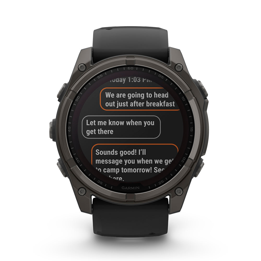 Relógio Garmin Fênix ® 8X Safira Solar Titânio Cinza Carbono e Preto