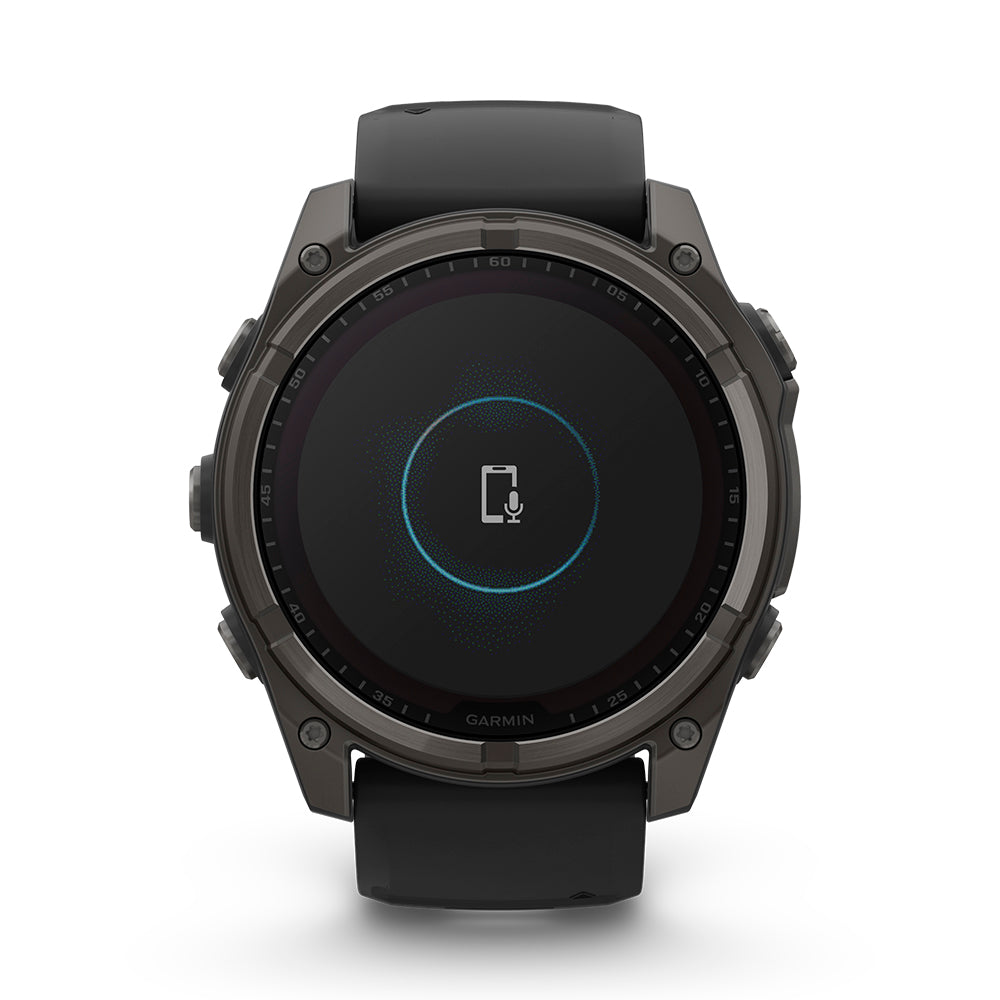 Relógio Garmin Fênix ® 8X Safira Solar Titânio Cinza Carbono e Preto