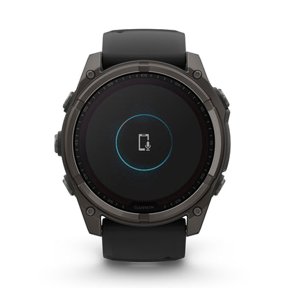 Relógio Garmin Fênix ® 8X Safira Solar Titânio Cinza Carbono e Preto