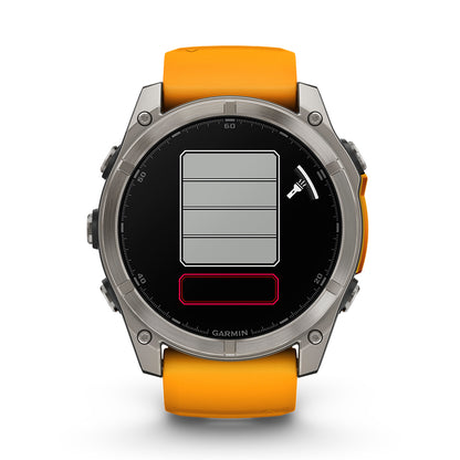 Relógio Garmin Fênix ® 8X Safira Titânio e Laranja