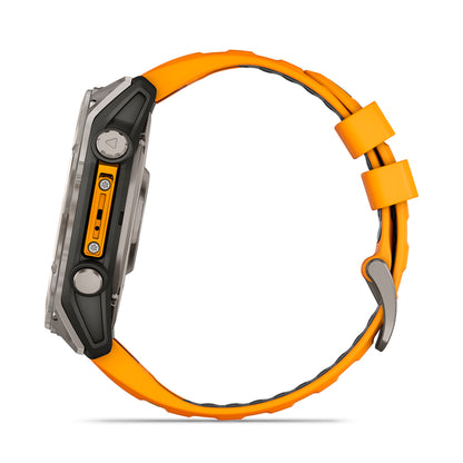 Relógio Garmin Fênix ® 8X Safira Titânio e Laranja