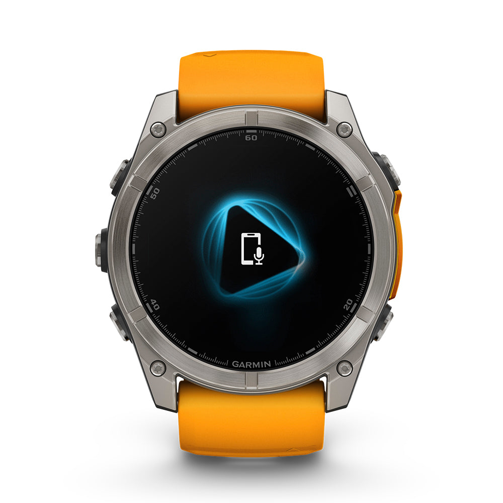 Relógio Garmin Fênix ® 8X Safira Titânio e Laranja