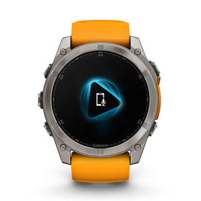 Relógio Garmin Fênix ® 8X Safira Titânio e Laranja