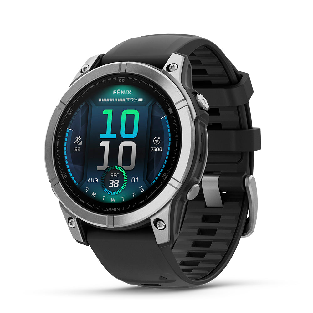 Relógio Garmin Fênix ® E Aço Inoxidável e Preto