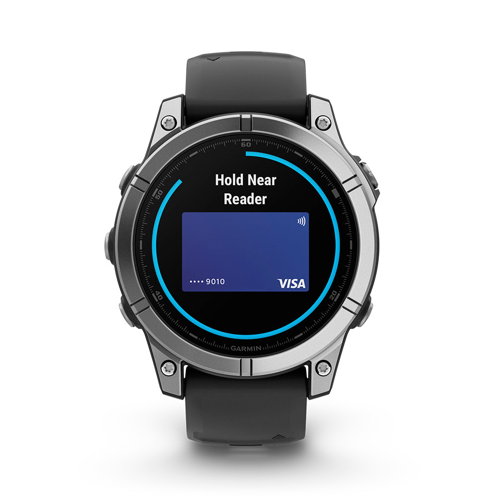 Relógio Garmin Fênix ® E Aço Inoxidável e Preto