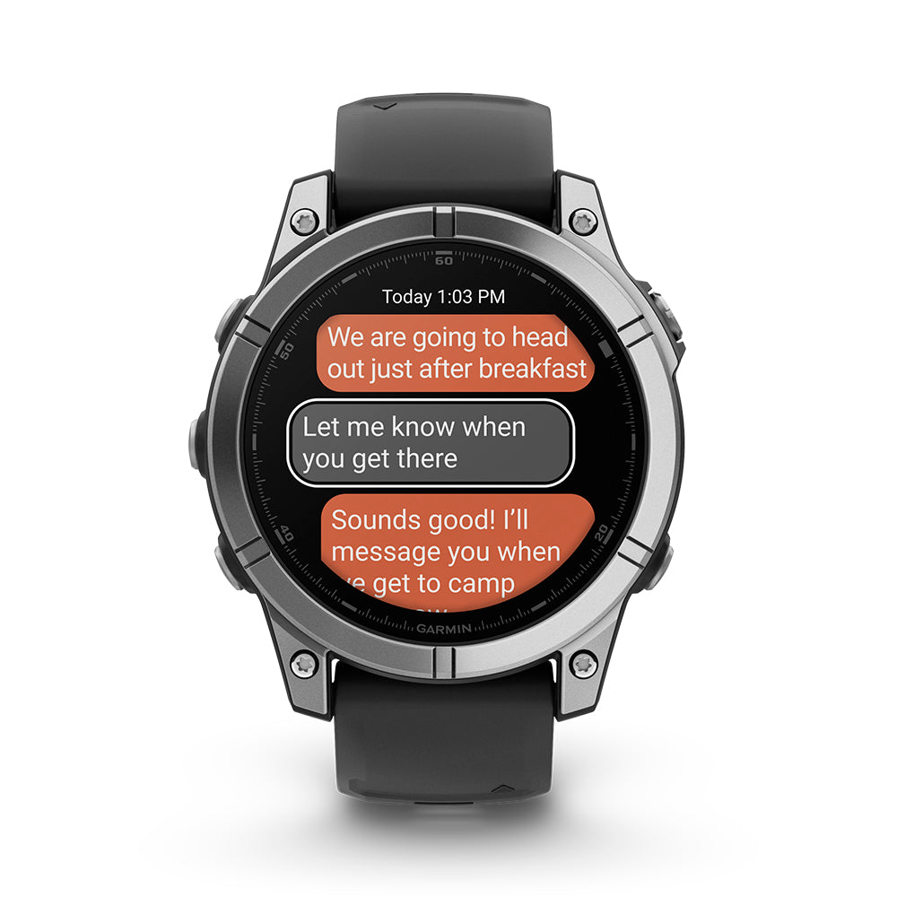 Relógio Garmin Fênix ® E Aço Inoxidável e Preto