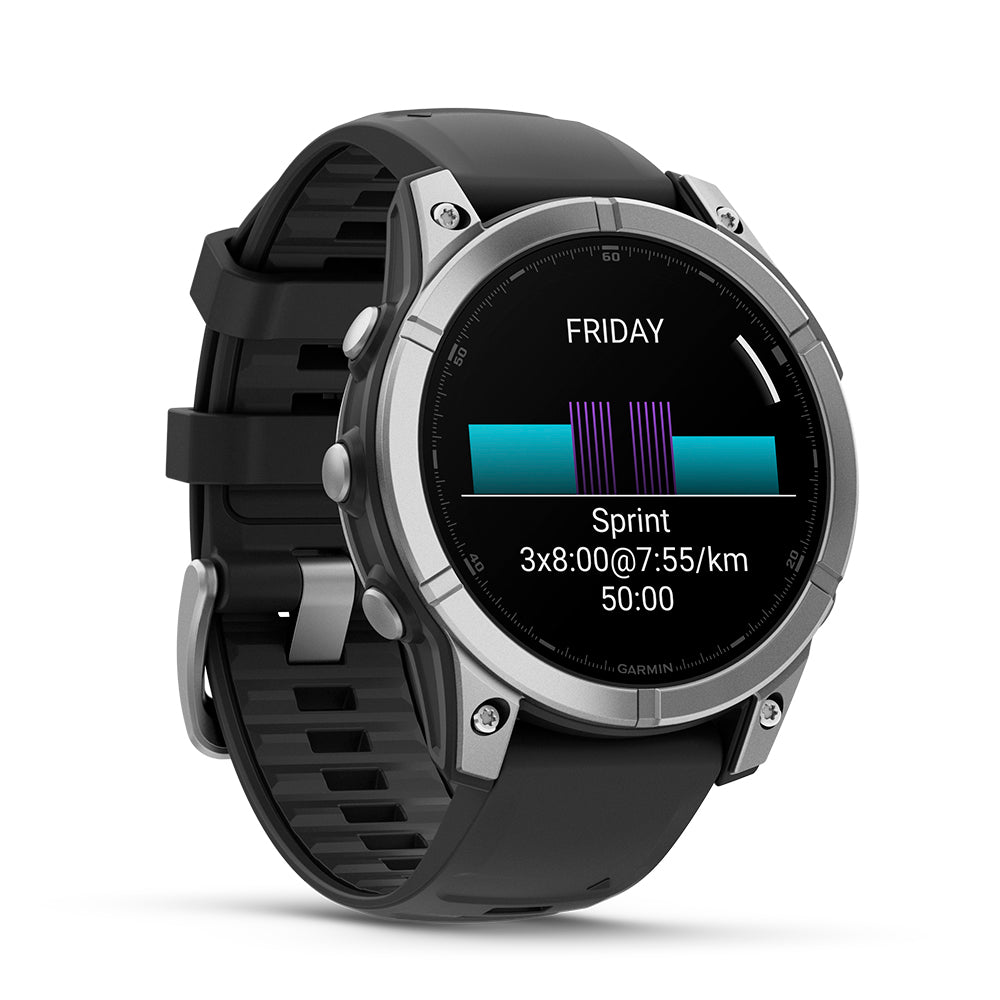 Relógio Garmin Fênix ® E Aço Inoxidável e Preto