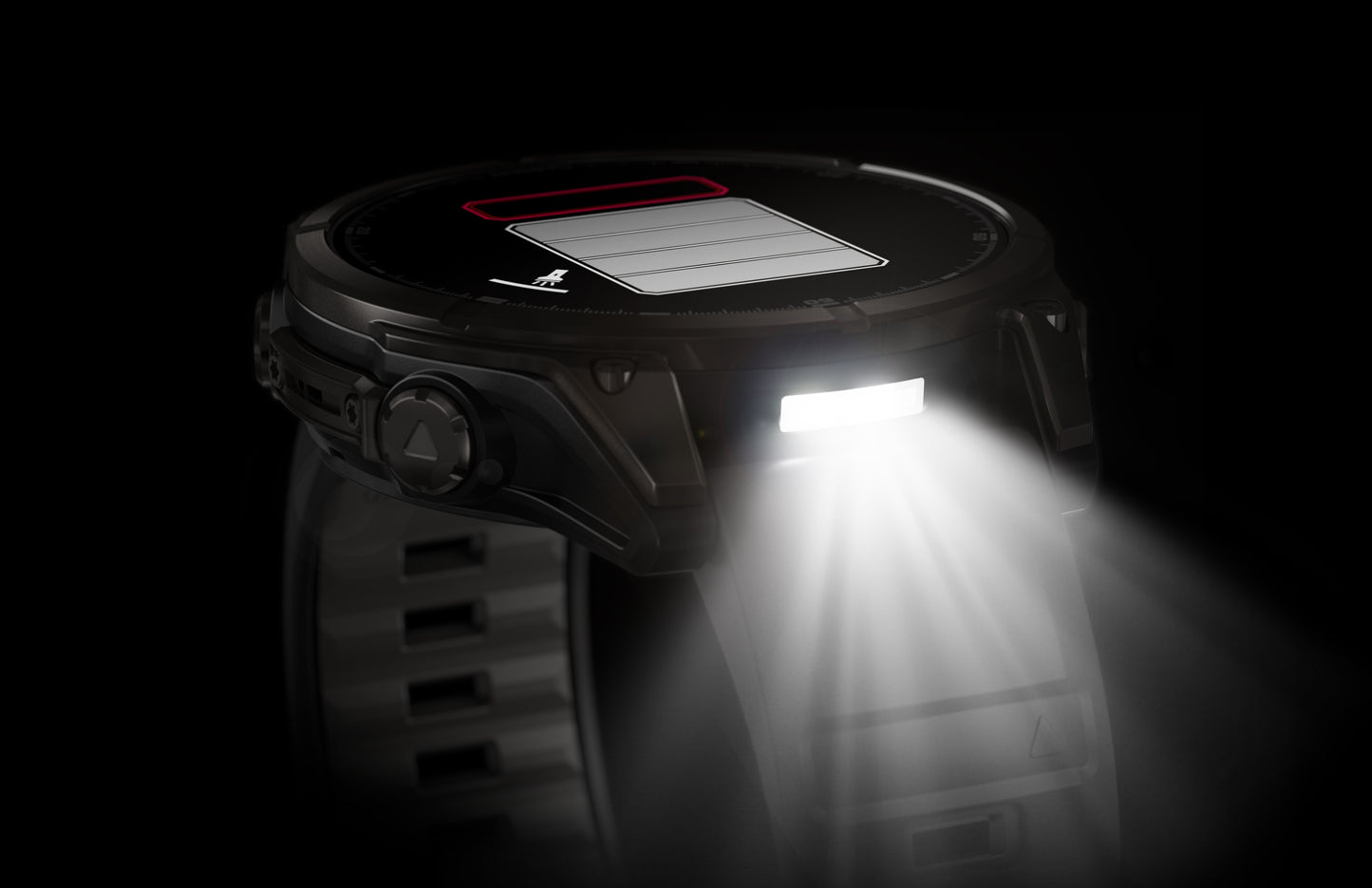 Relógio Garmin Fênix ® 8 Safira Solar Titânio Cinza Carbono e Preto