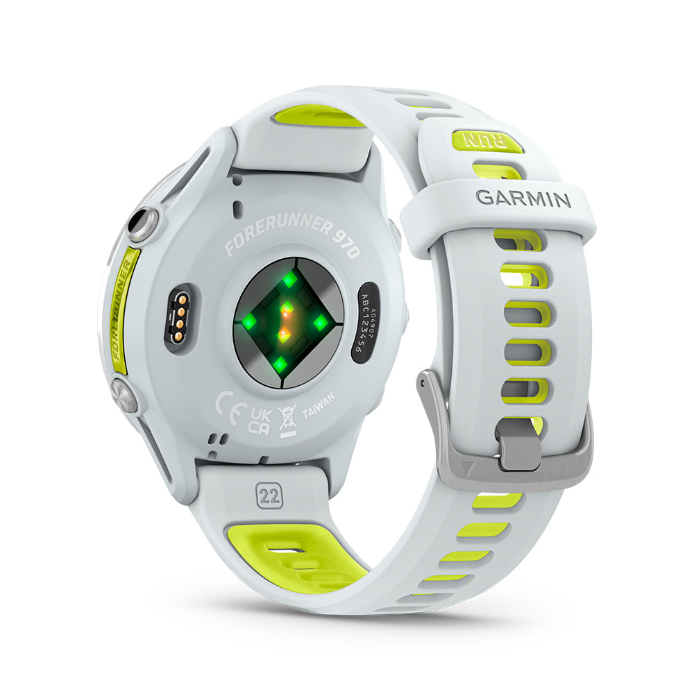 Relógio Garmin Forerunner ® 970 Titânio e Marfim/Amarelo