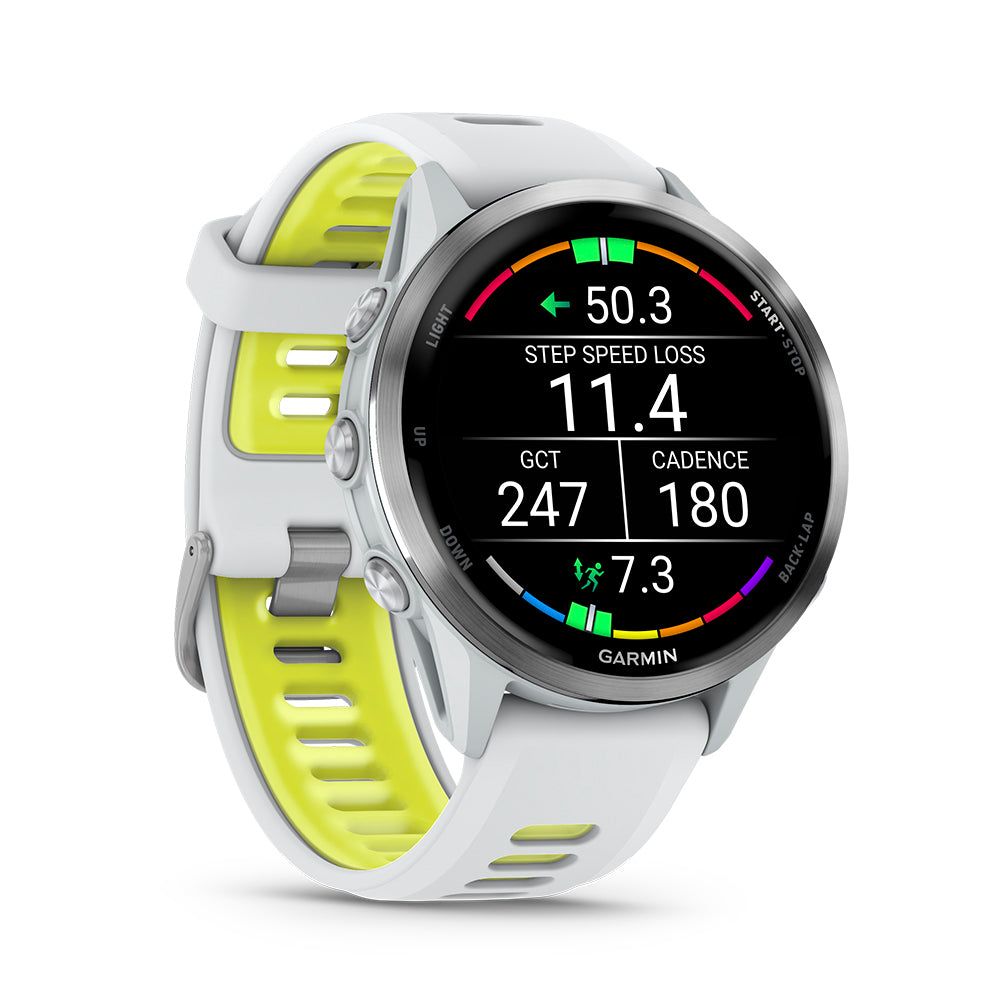 Relógio Garmin Forerunner ® 970 Titânio e Marfim/Amarelo