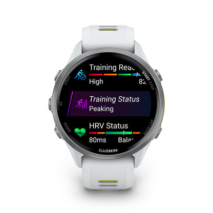 Relógio Garmin Forerunner ® 970 Titânio e Marfim/Amarelo