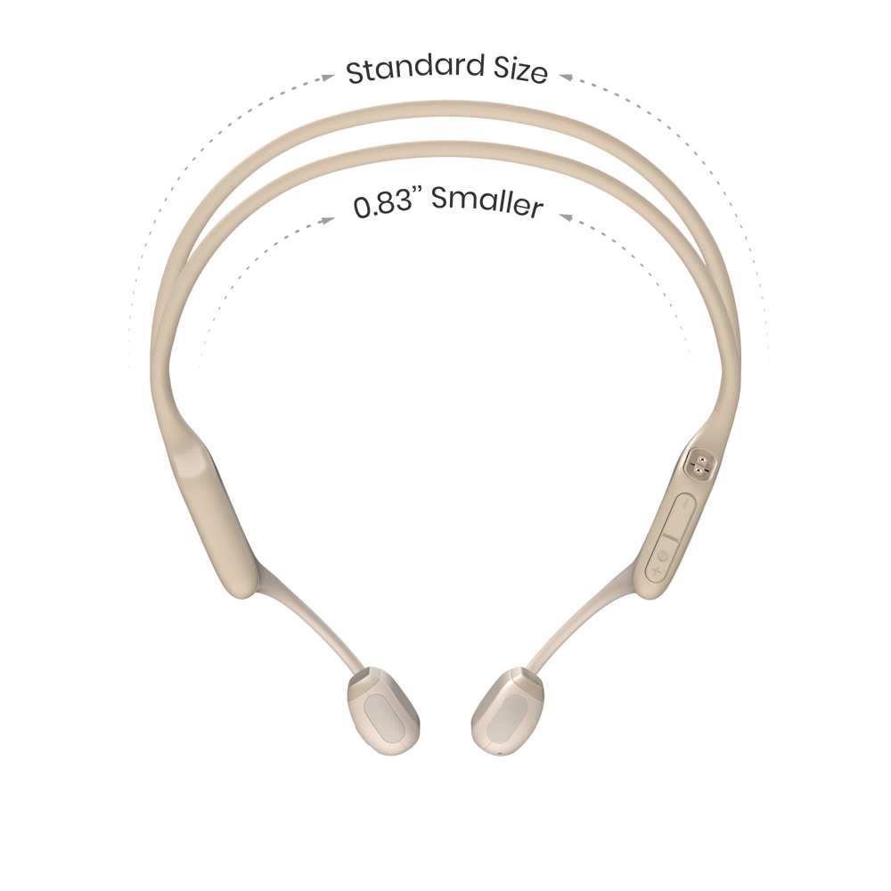 Fone de Condução Óssea Shokz OpenRun Pro Mini Bege