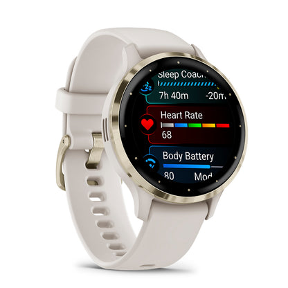 Relógio Garmin Venu ® 3S Marfim e Dourado