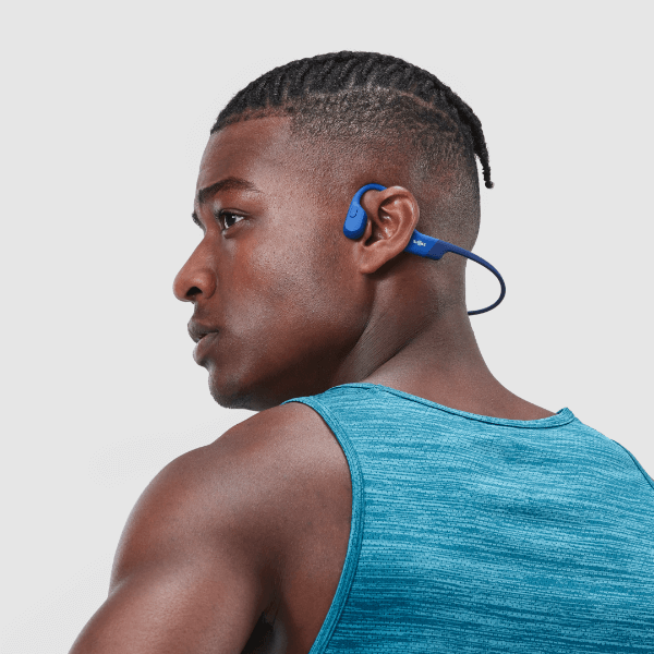 Fone de Condução Óssea Shokz OpenRun Mini Azul