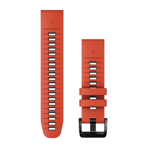 Pulseira Garmin QuickFit ® 22 Silicone Preto e Vermelho