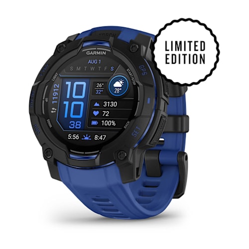 Relógio Garmin Instinct ® 3 Supernova AMOLED Preto e Azul
