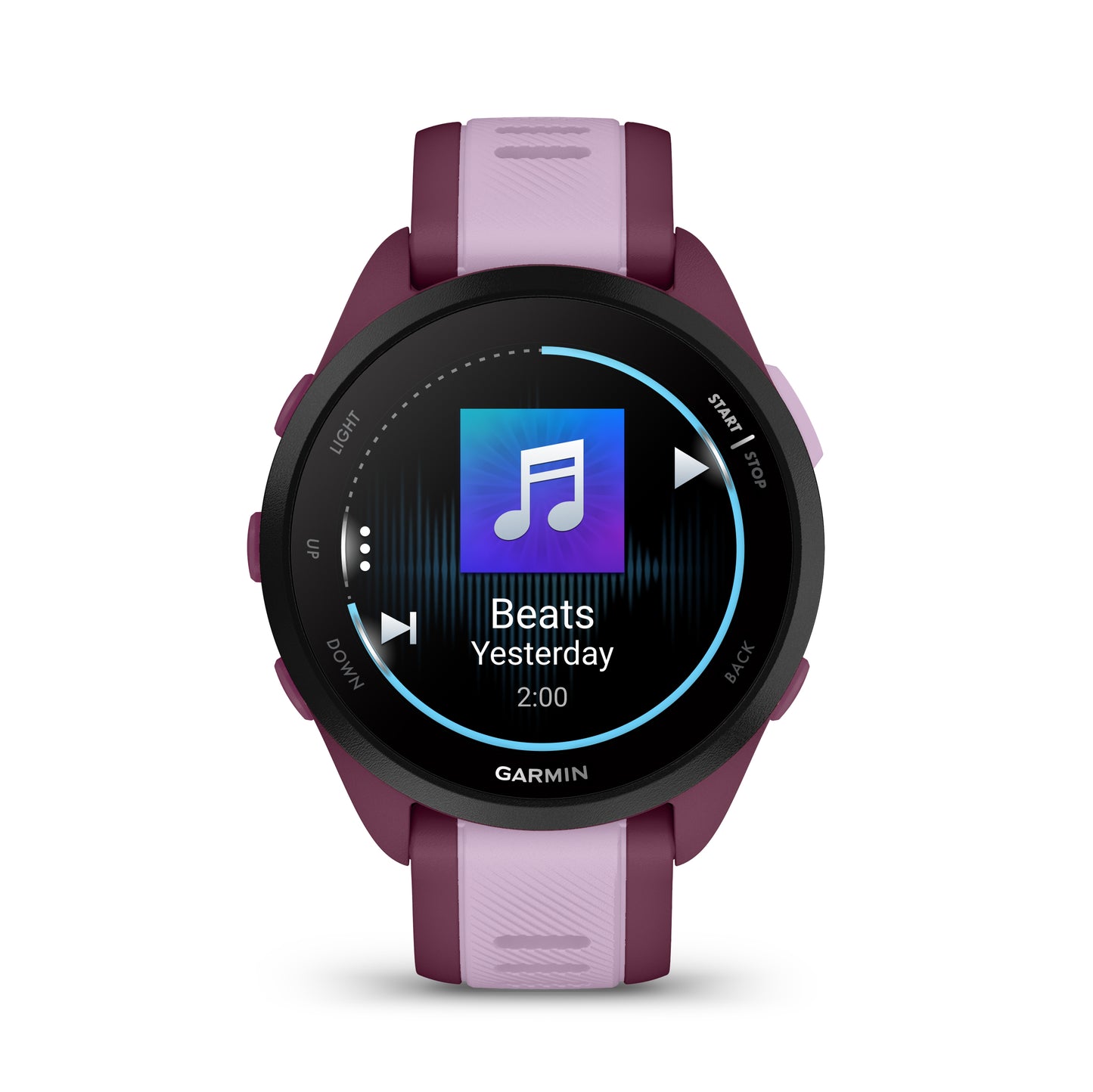 Relógio Garmin Forerunner ® 165 Music Cereja e Lilás