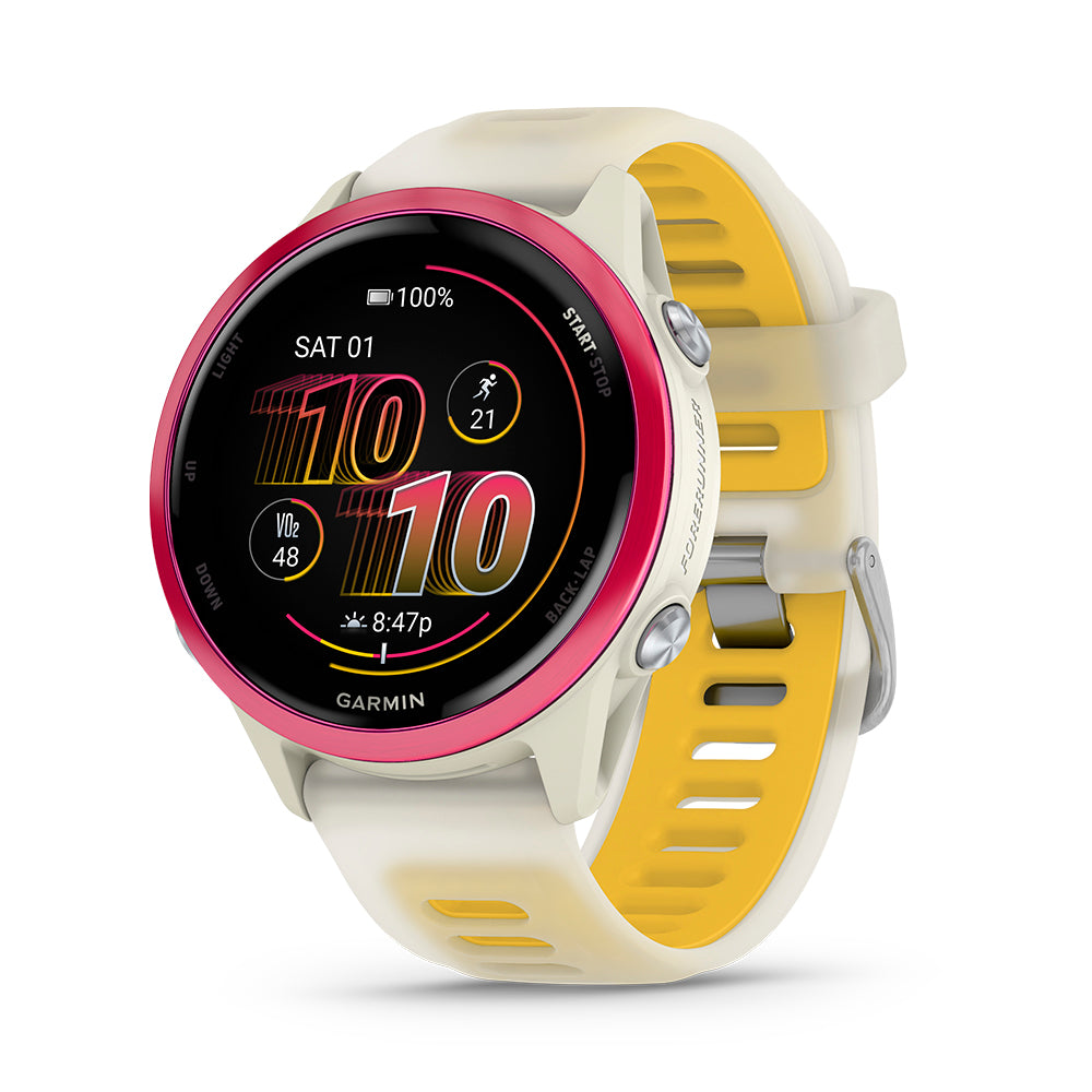Relógio Garmin Forerunner ® 570 Framboesa e Marfim/Amarelo
