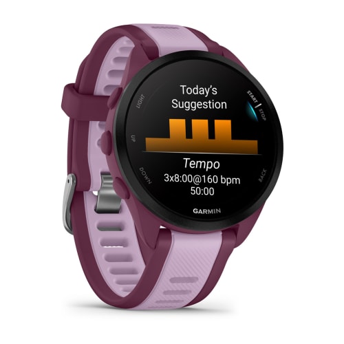Relógio Garmin Forerunner ® 165 Music Cereja e Lilás