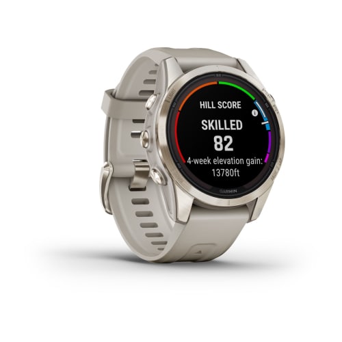 Relógio Garmin Fênix ® 7S Pro Safira Solar Dourado e Cinza