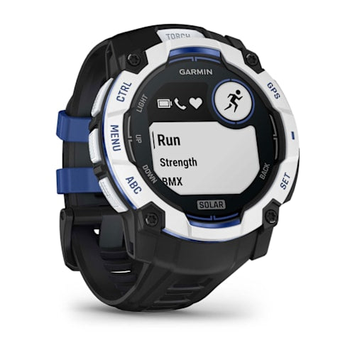 Relógio Garmin Instinct ® 3 Supernova Solar Branco/Azul e Preto