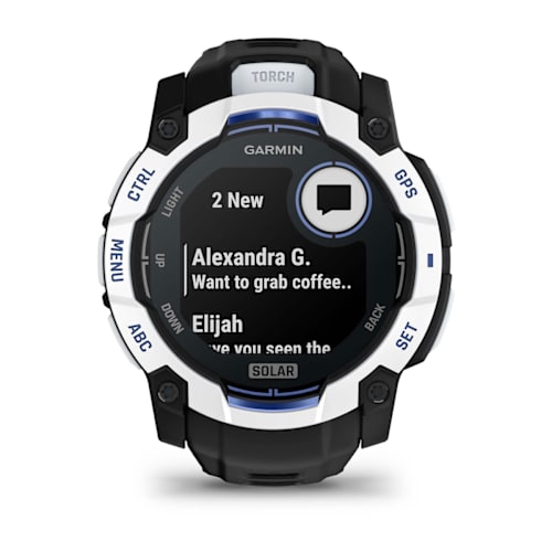 Relógio Garmin Instinct ® 3 Supernova Solar Branco/Azul e Preto