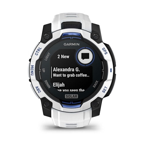 Relógio Garmin Instinct ® 3 Supernova Solar Branco e Azul