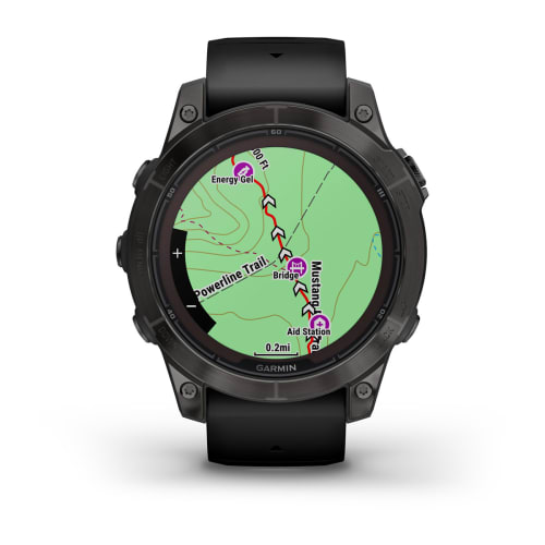 Relógio Garmin Fênix ® 7 Pro Safira Solar Cinza Carbono Titânio e Preto