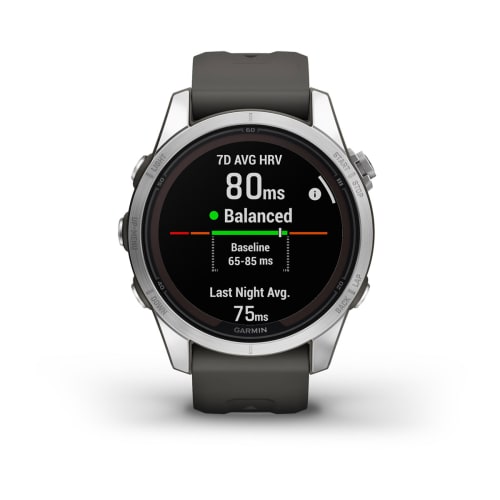 Relógio Garmin Fênix ® 7S Pro Solar Prata e Grafite