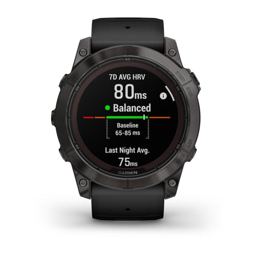 Relógio Garmin Fênix ® 7X Pro Safira Solar Cinza Carbono Titânio e Preto