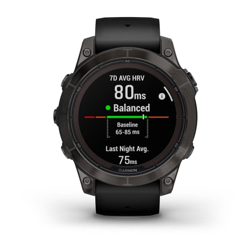 Relógio Garmin Fênix ® 7 Pro Safira Solar Cinza Carbono Titânio e Preto