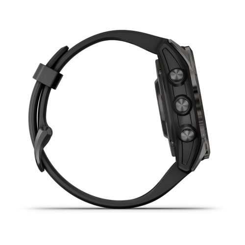 Relógio Garmin Fênix ® 7S Pro Safira Solar Cinza Carbono Titânio e Preto